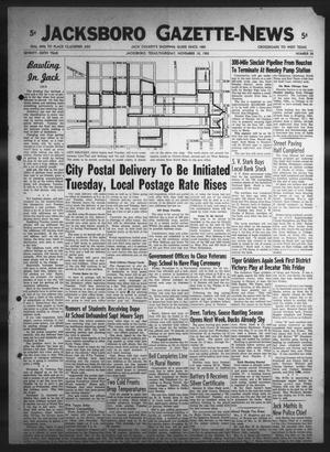 Primary view of object titled 'Jacksboro Gazette-News (Jacksboro, Tex.), Vol. 76, No. 24, Ed. 1 Thursday, November 10, 1955'.