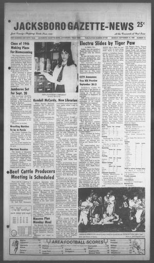 Primary view of object titled 'Jacksboro Gazette-News (Jacksboro, Tex.), Vol. 106, No. 19, Ed. 1 Monday, September 15, 1986'.