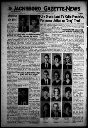 Jacksboro Gazette-News (Jacksboro, Tex.), Vol. EIGHTY-SEVENTH YEAR, No. 38, Ed. 1 Thursday, February 16, 1967