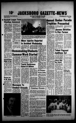 Primary view of object titled 'Jacksboro Gazette-News (Jacksboro, Tex.), Vol. NINETY-FIFTH YEAR, No. 3, Ed. 1 Monday, June 10, 1974'.