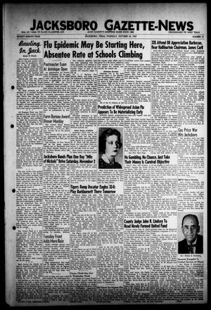 Jacksboro Gazette-News (Jacksboro, Tex.), Vol. 78, No. 21, Ed. 1 Thursday, October 24, 1957