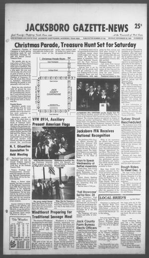 Jacksboro Gazette-News (Jacksboro, Tex.), Vol. 108, No. 30, Ed. 1 Monday, November 28, 1988