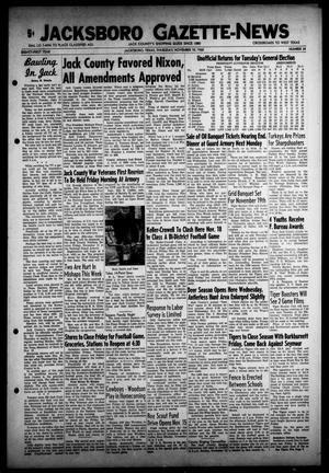 Jacksboro Gazette-News (Jacksboro, Tex.), Vol. 81, No. 24, Ed. 1 Thursday, November 10, 1960