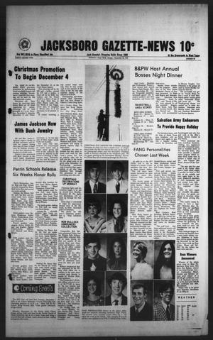 Jacksboro Gazette-News (Jacksboro, Tex.), Vol. 98, No. 28, Ed. 1 Monday, November 29, 1976