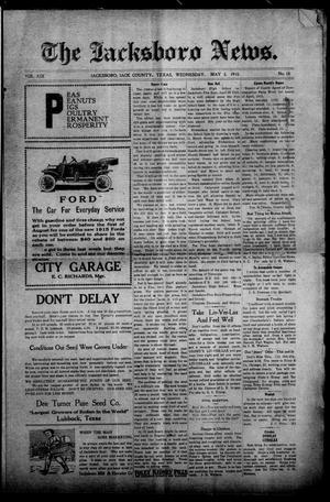 The Jacksboro News. (Jacksboro, Tex.), Vol. 19, No. 18, Ed. 1 Wednesday, May 5, 1915