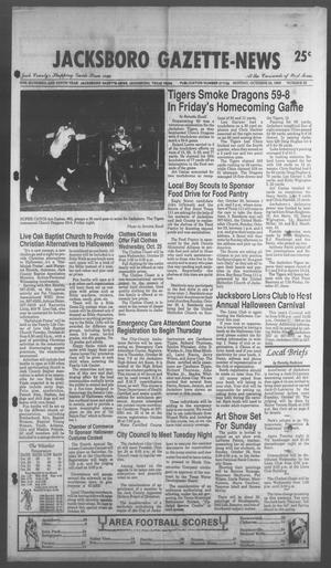 Jacksboro Gazette-News (Jacksboro, Tex.), Vol. 108, No. 25, Ed. 1 Monday, October 23, 1989