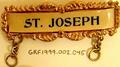 Physical Object: [Pin that reads: "ST. JOSEPH"]
