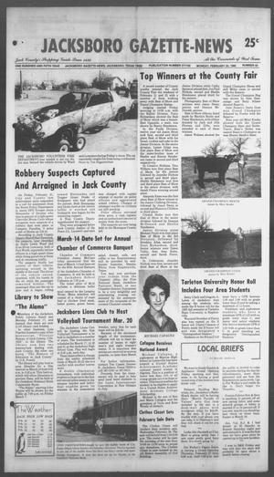 Jacksboro Gazette-News (Jacksboro, Tex.), Vol. 105, No. 42, Ed. 1 Monday, February 24, 1986