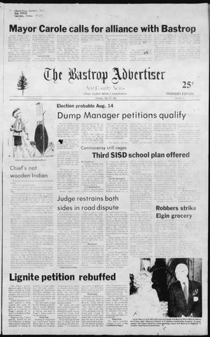 Primary view of object titled 'The Bastrop Advertiser and County News (Bastrop, Tex.), No. 24, Ed. 1 Thursday, May 20, 1982'.