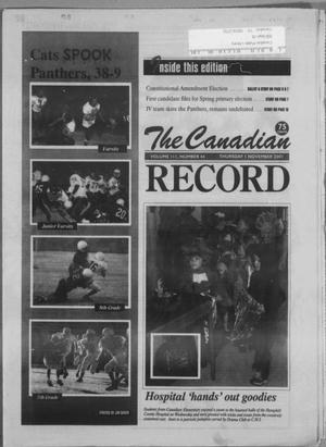 Primary view of object titled 'The Canadian Record (Canadian, Tex.), Vol. 111, No. 44, Ed. 1 Thursday, November 1, 2001'.