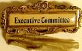Physical Object: [Pin that states: "Executive Committee"]