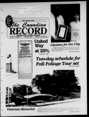 Primary view of object titled 'The Canadian Record (Canadian, Tex.), Vol. 101, No. 41, Ed. 1 Thursday, October 10, 1991'.