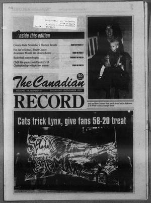 Primary view of object titled 'The Canadian Record (Canadian, Tex.), Vol. 109, No. 44, Ed. 1 Thursday, November 4, 1999'.