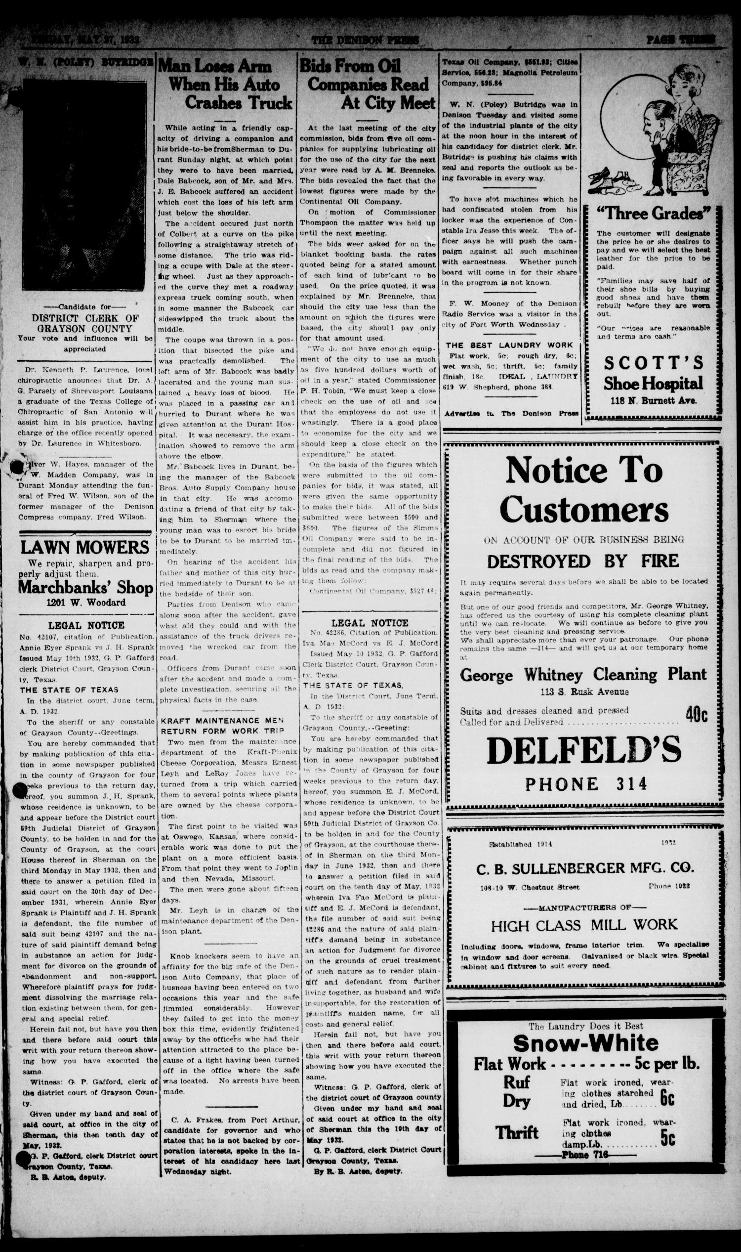 The Denison Press (Denison, Tex.), Vol. 2, No. 11, Ed. 1 Friday, May 27, 1932
                                                
                                                    [Sequence #]: 3 of 8
                                                