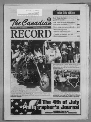 Primary view of object titled 'The Canadian Record (Canadian, Tex.), Vol. 111, No. 28, Ed. 1 Thursday, July 12, 2001'.