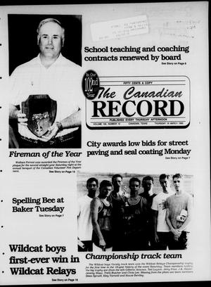 The Canadian Record (Canadian, Tex.), Vol. 102, No. 12, Ed. 1 Thursday, March 19, 1992