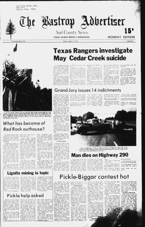 Primary view of object titled 'The Bastrop Advertiser and County News (Bastrop, Tex.), No. 68, Ed. 1 Monday, October 27, 1980'.