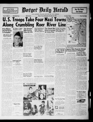 Borger Daily Herald (Borger, Tex.), Vol. 19, No. 4, Ed. 1 Wednesday, November 29, 1944