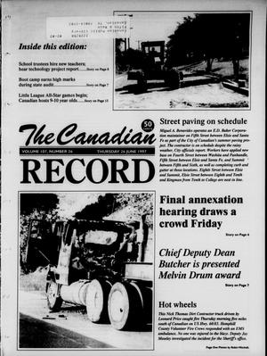 Primary view of object titled 'The Canadian Record (Canadian, Tex.), Vol. 107, No. 26, Ed. 1 Thursday, June 26, 1997'.