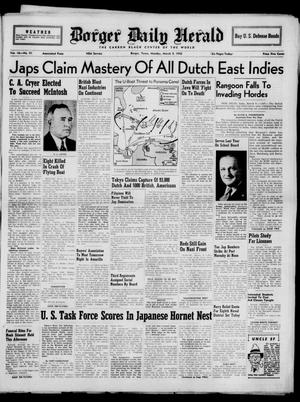 Borger Daily Herald (Borger, Tex.), Vol. 16, No. 91, Ed. 1 Monday, March 9, 1942