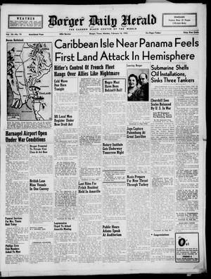 Borger Daily Herald (Borger, Tex.), Vol. 16, No. 74, Ed. 1 Monday, February 16, 1942