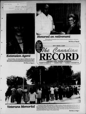 Primary view of object titled 'The Canadian Record (Canadian, Tex.), Vol. 101, No. 46, Ed. 1 Thursday, November 14, 1991'.