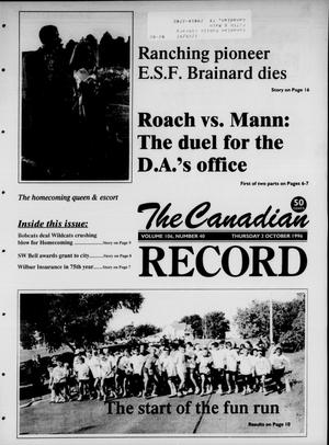 The Canadian Record (Canadian, Tex.), Vol. 106, No. 40, Ed. 1 Thursday, October 3, 1996