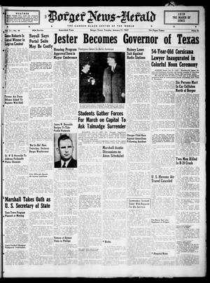 Primary view of object titled 'Borger News-Herald (Borger, Tex.), Vol. 21, No. 48, Ed. 1 Tuesday, January 21, 1947'.