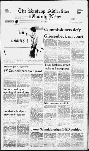 The Bastrop Advertiser and County News (Bastrop, Tex.), Vol. 138, No. 90, Ed. 1 Thursday, January 17, 1985