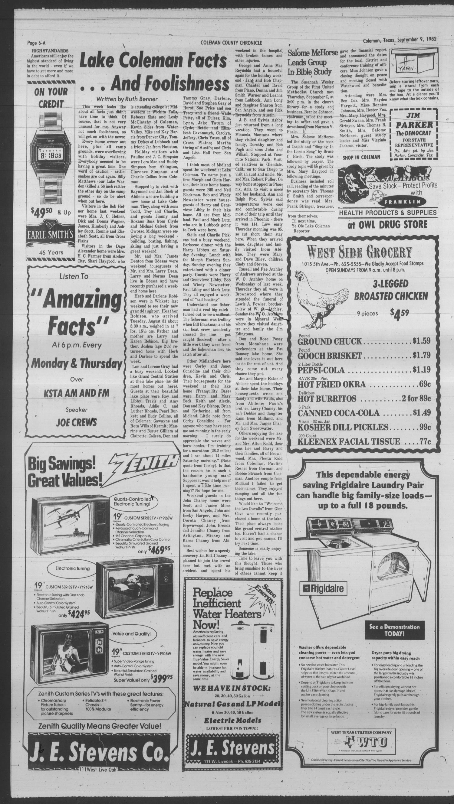 Coleman County Chronicle (Coleman, Tex.), Vol. 49, No. 42, Ed. 1 Thursday, September 9, 1982
                                                
                                                    [Sequence #]: 6 of 20
                                                