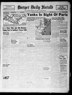Borger Daily Herald (Borger, Tex.), Vol. 18, No. 231, Ed. 1 Friday, August 18, 1944