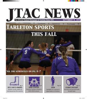 Primary view of object titled 'JTAC News (Stephenville, Tex.), Ed. 1 Monday, September 14, 2015'.
