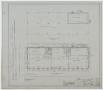 Technical Drawing: I. G. Yates' Hotel, Rankin, Texas: Basement and First Floor Plan