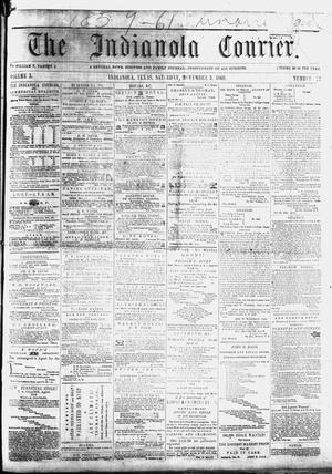 Primary view of object titled 'The Indianola Courier. (Indianola, Tex.), Vol. 3, No. 27, Ed. 1 Saturday, November 3, 1860'.