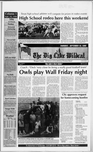 The Big Lake Wildcat (Big Lake, Tex.), Vol. SEVENTY-THIRD YEAR, No. 37, Ed. 1 Thursday, September 10, 1998