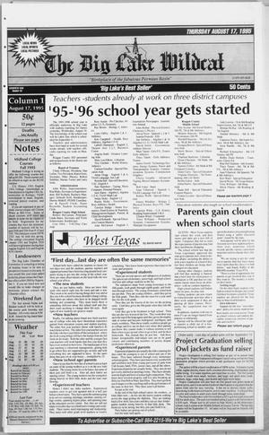 The Big Lake Wildcat (Big Lake, Tex.), Vol. SEVENTIETH YEAR, No. 33, Ed. 1 Thursday, August 17, 1995