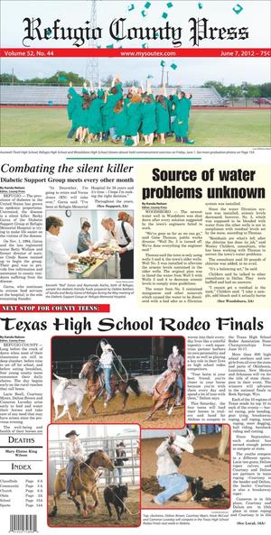 Refugio County Press (Refugio, Tex.), Vol. 52, No. 44, Ed. 1 Thursday, June 7, 2012