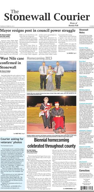 The Stonewall Courier (Aspermont, Tex.), Vol. 26, No. 38, Ed. 1 Thursday, October 24, 2013