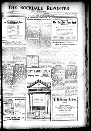 The Rockdale Reporter and Messenger (Rockdale, Tex.), Vol. 44, No. 30, Ed. 1 Thursday, September 28, 1916
