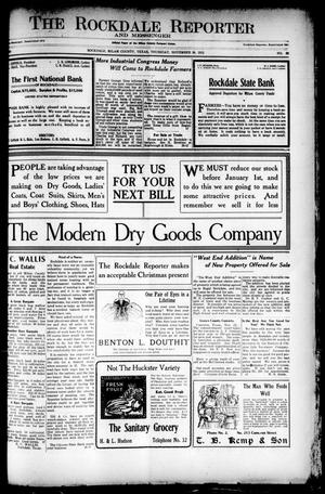 The Rockdale Reporter and Messenger (Rockdale, Tex.), Vol. 39, No. 38, Ed. 1 Thursday, November 28, 1912