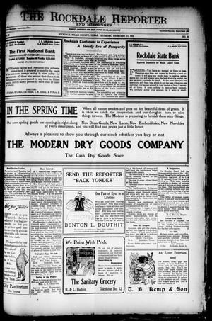 The Rockdale Reporter and Messenger (Rockdale, Tex.), Vol. 39, No. 51, Ed. 1 Thursday, February 27, 1913