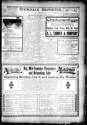 Rockdale Reporter. (Rockdale, Tex.), Vol. 13, No. 20, Ed. 1 Thursday, July 5, 1906