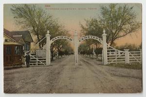 [Postcard of Oakwood Cemetery, Waco, Texas]