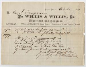 Primary view of [Receipt from Willis & Willis Physicians and Surgeons]