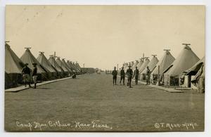 [Postcard of Camp MacArthur Tent Rows]