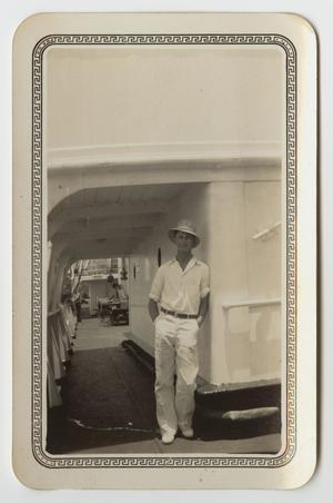 [Photograph of Man on Ship]