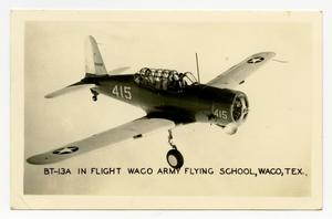 [Postcard of BT-13A in Flight]