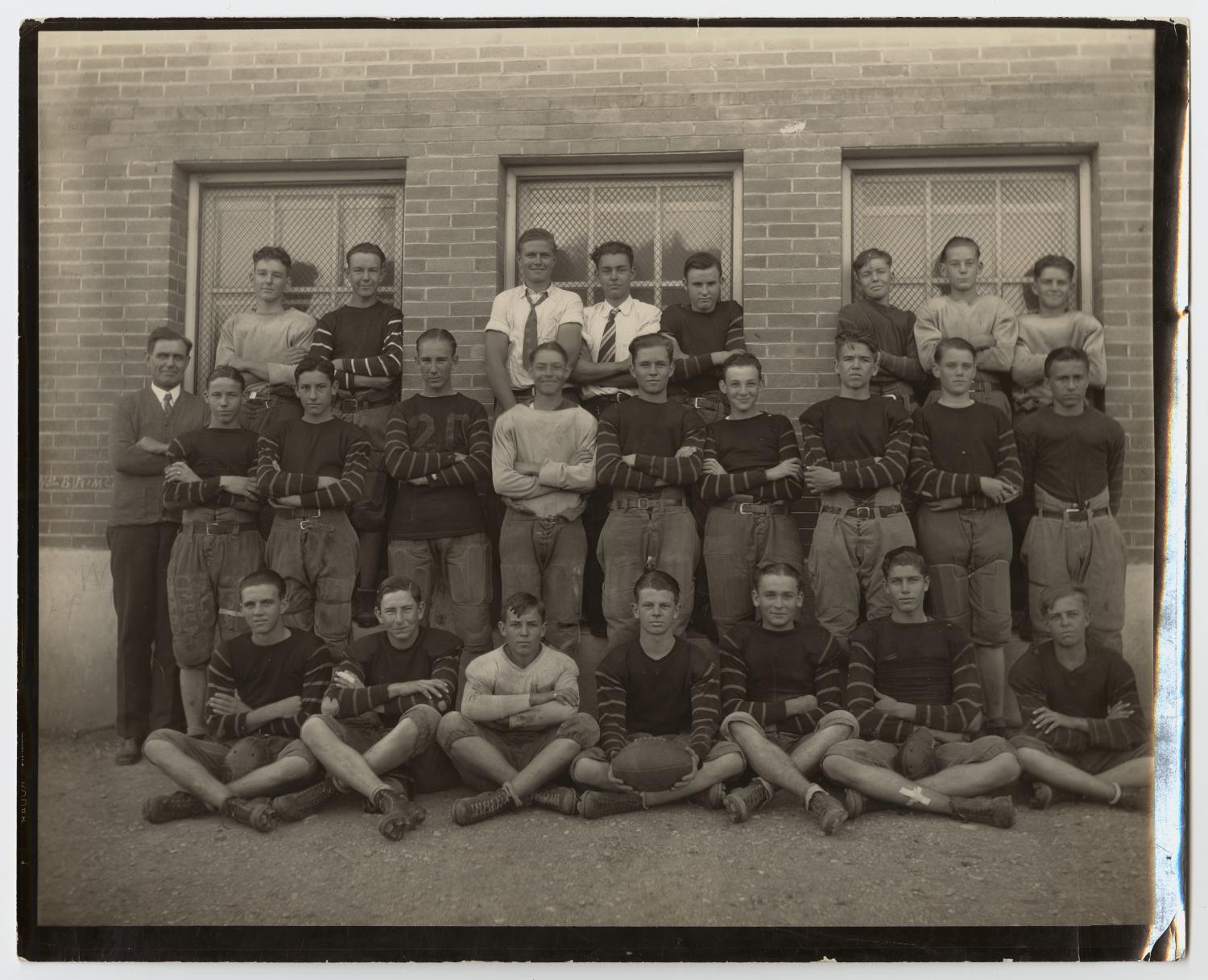 [Photograph of West Jr. High School Football Team] The Portal to