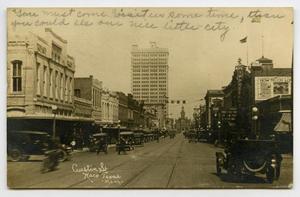 [Postcard of Austin Street in Waco]