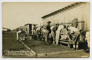 [Postcard of Soldiers on Wash Day]